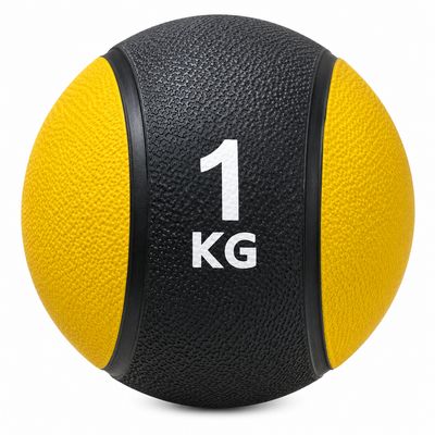 Balon Medicinal con Bote 1 kg Fitness Amarillo