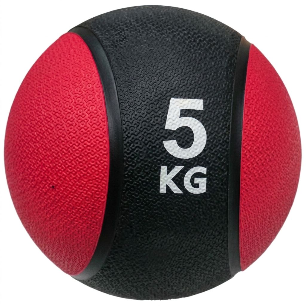Balon Medicinal con Bote 5 kg Fitness Rojo