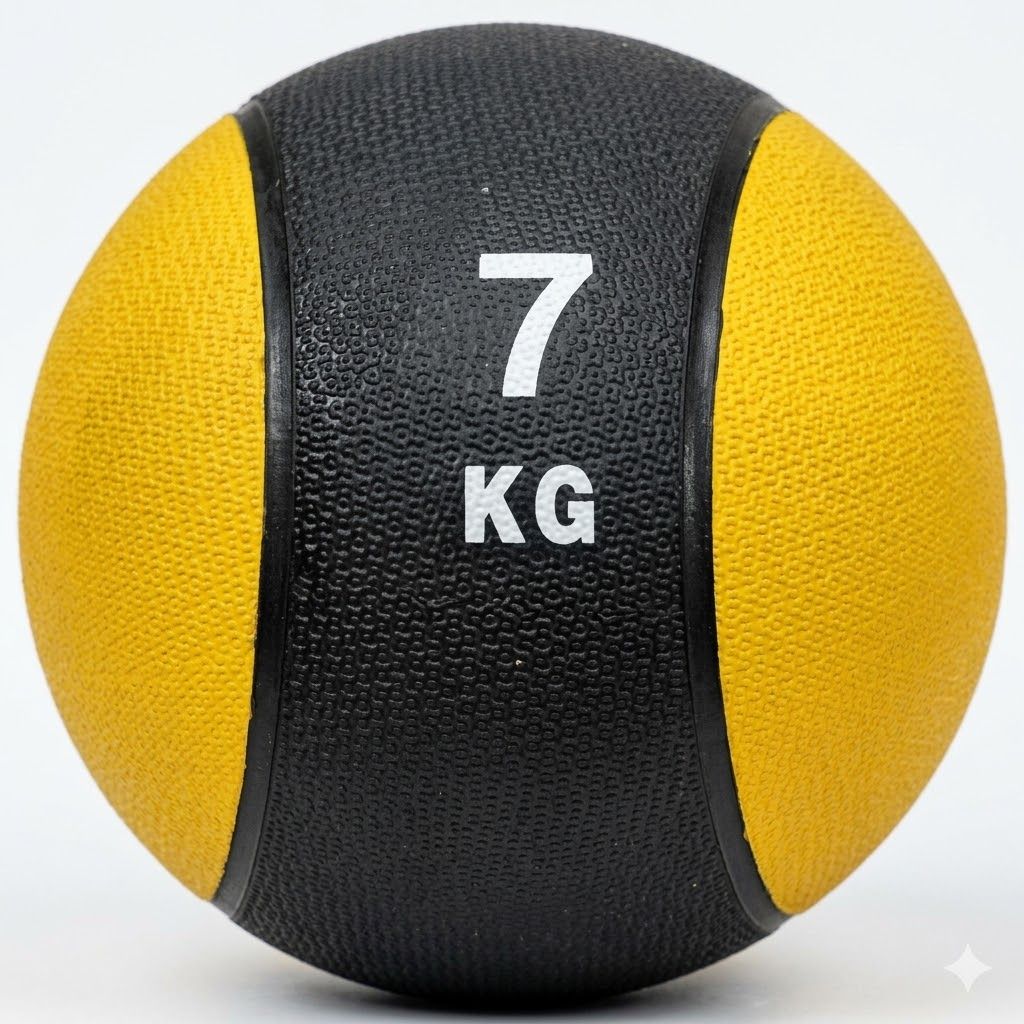 Balón Medicinal con Bote 7 kg Fitness Amarillo