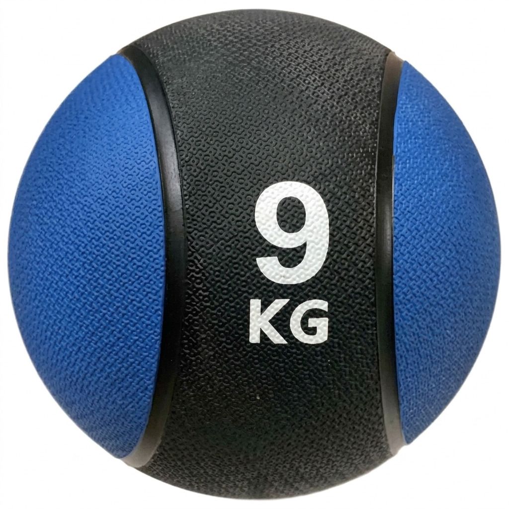Balón Medicinal con Bote 9 kg Fitness Azul