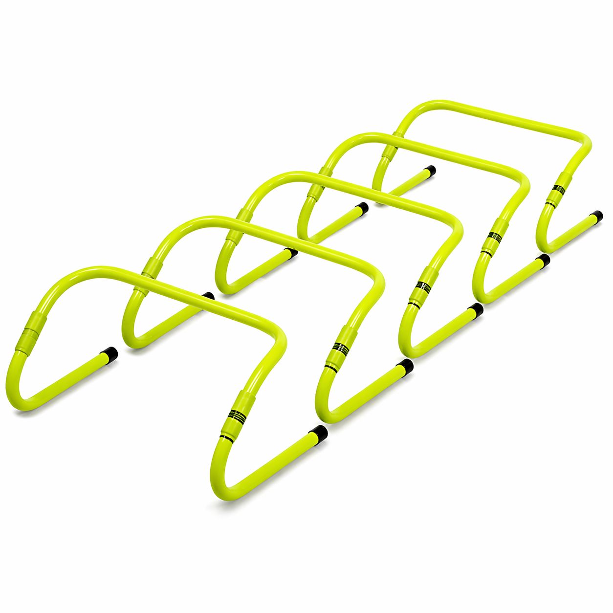 Juego 5 Vallas Ajustables 20-31 cm Altura Gimnasia Amarillo
