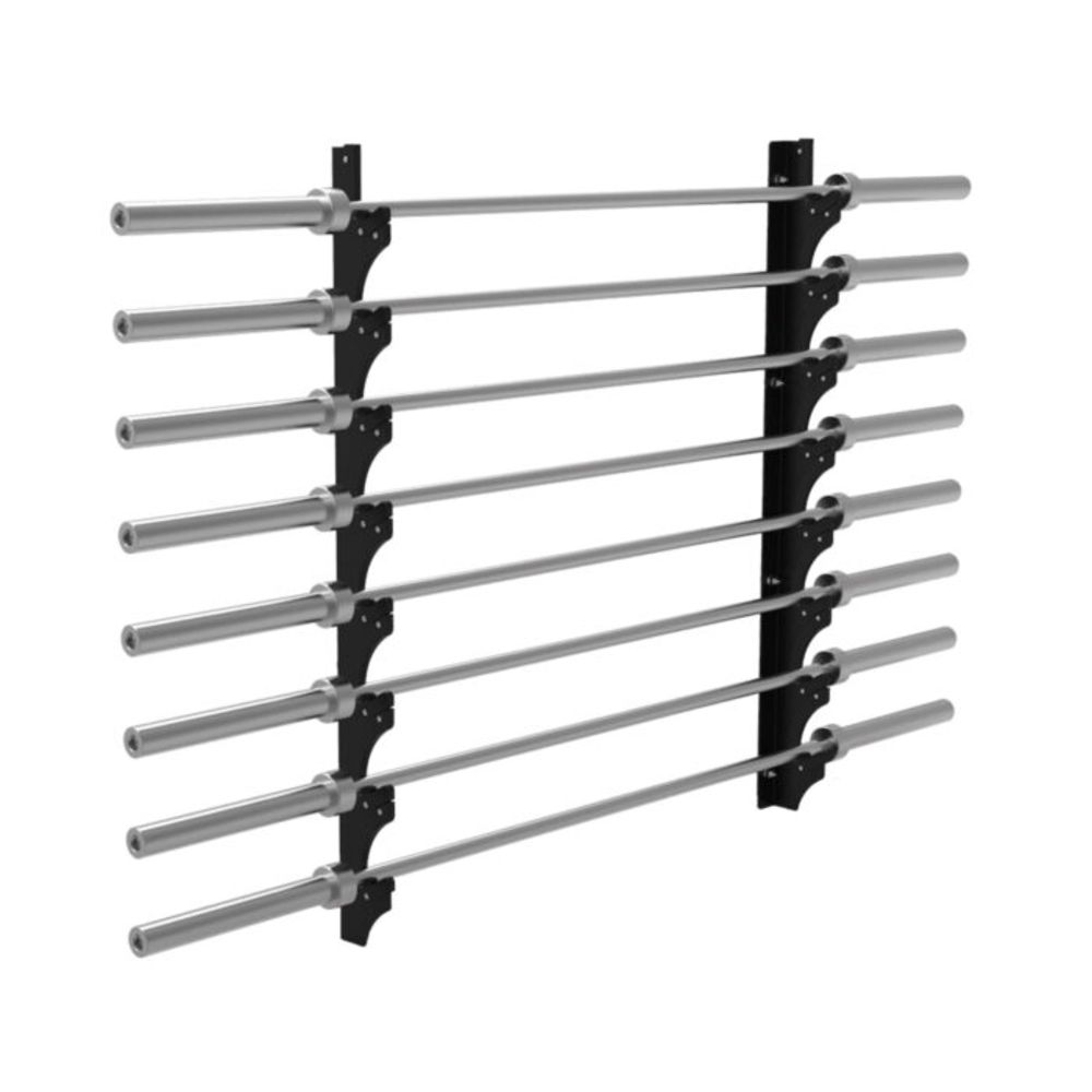 Wall Bar Support 8 Olympic Bars 50 mm Fitness Black