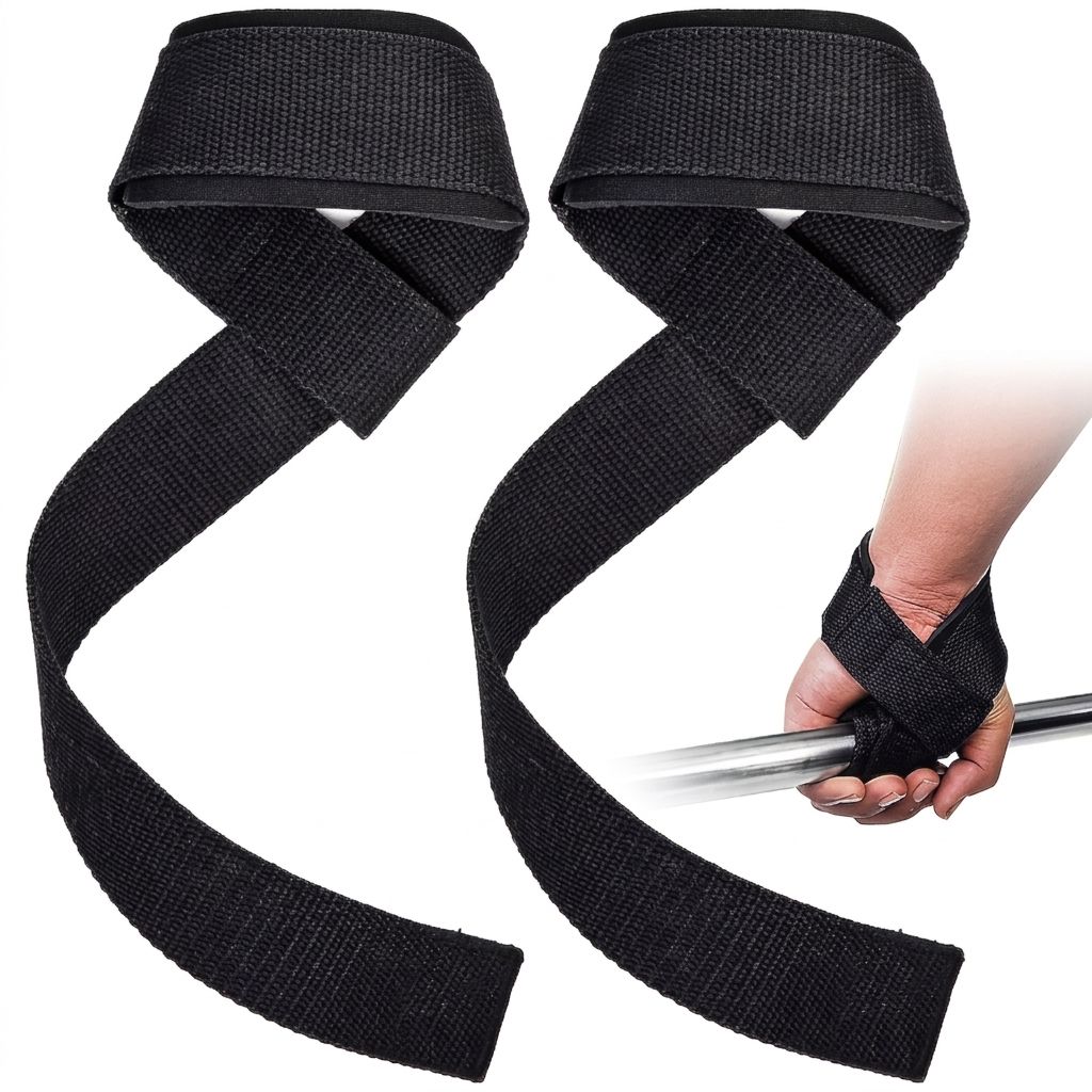 Straps Correas Levantamiento de Pesas Powerlifting Negro (Par)