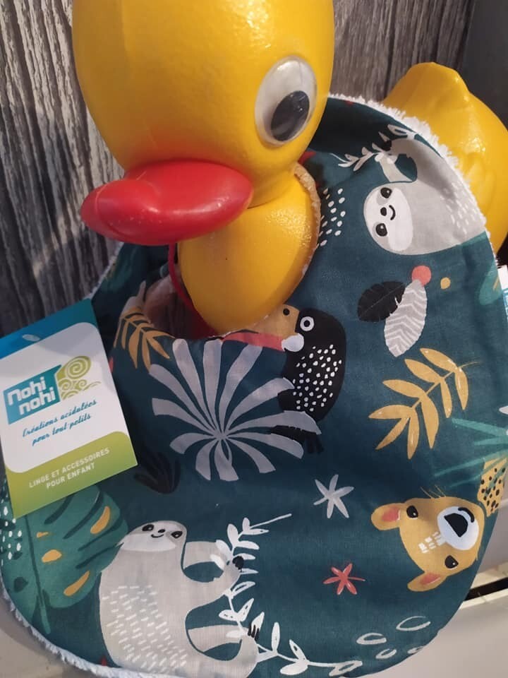Bavoir naissance toucan