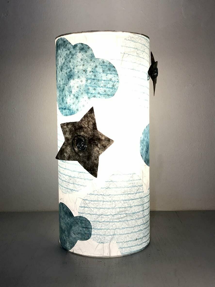 Lampion nuage bleu