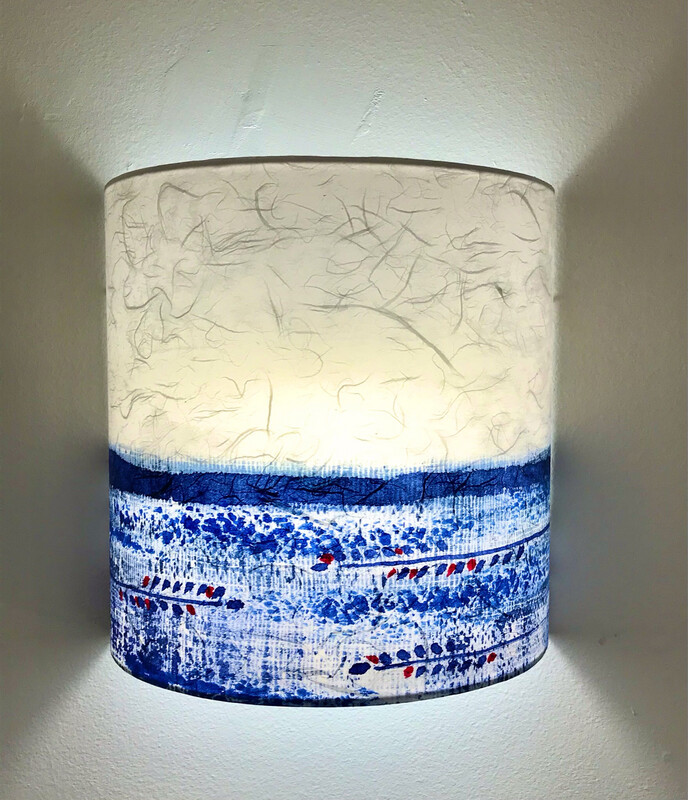 Applique murale encre bleue