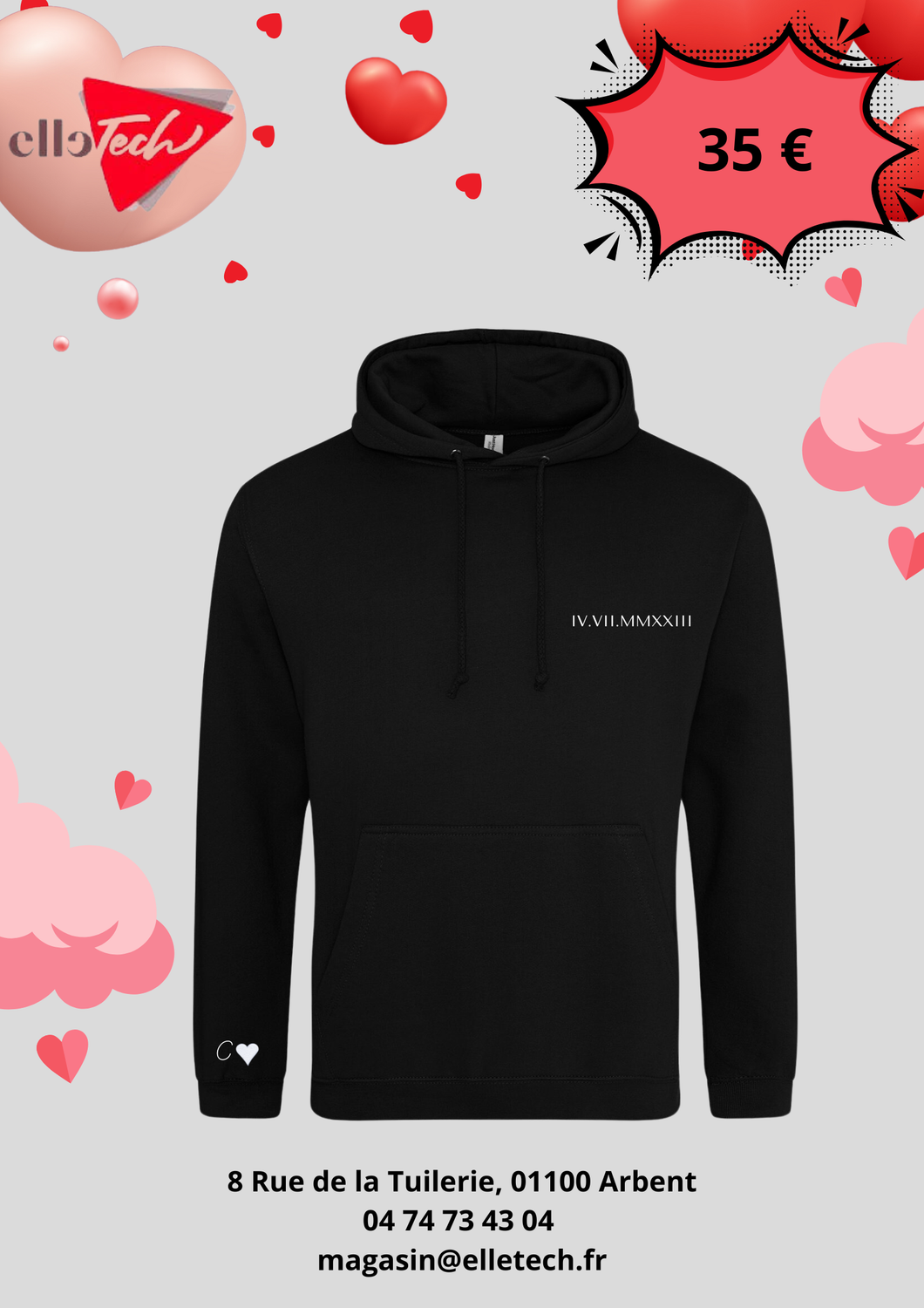 Sweat personnalisé Saint Valentin