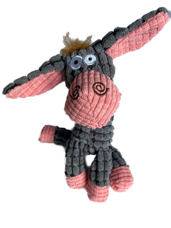 Honden knuffel - Pluche ezel met piep - Voor puppy - Pluche knuffel - Puppyspeelgoed