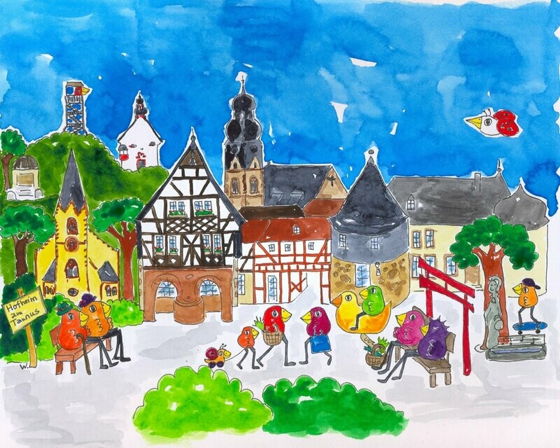 Postkarte Hofheim Sommer