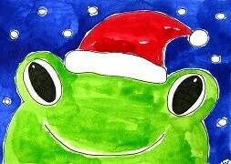 Geschenkanhänger Klappkarte Frosch