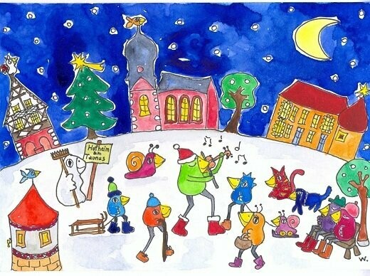 Grußkarte Weihnachtsmusik