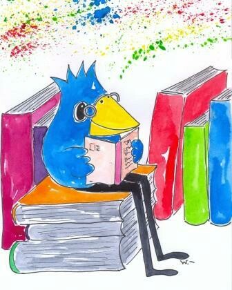Grußkarte Bücherfreund