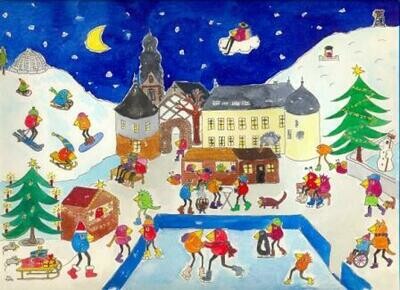 Grußkarte Hofheim Weihnachten Winter
