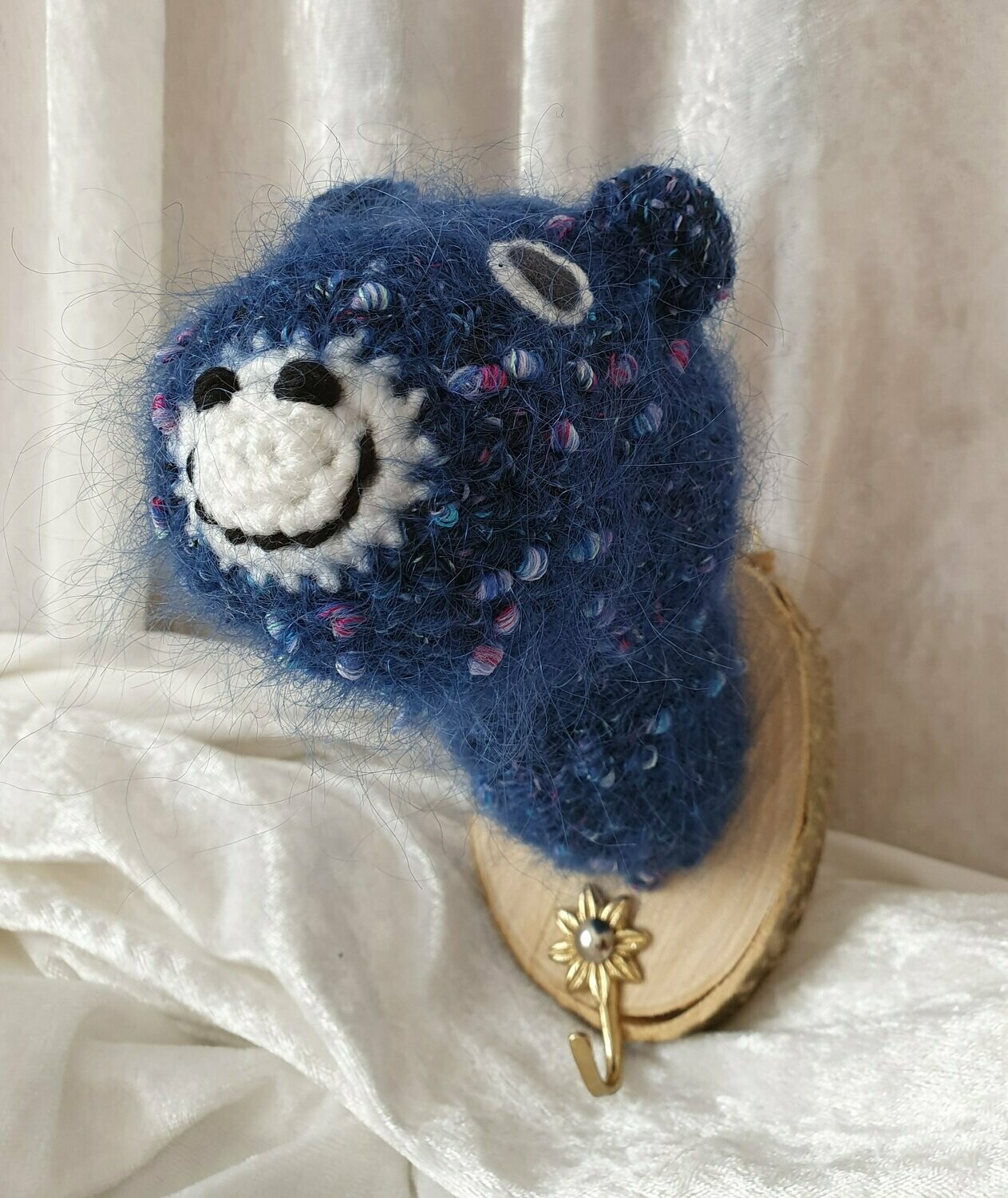 Wandhaken Bär blau