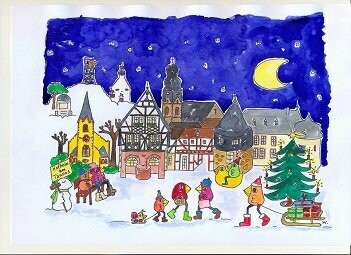 Grußkarte Hofheim Weihnachten