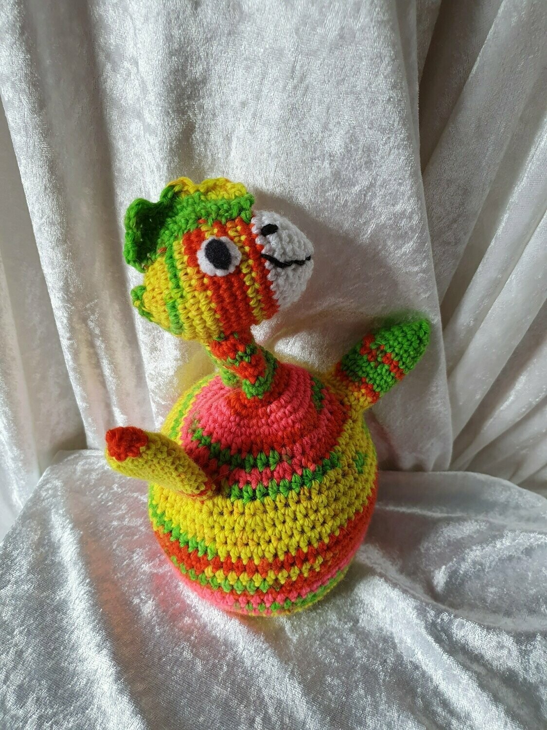 Handpuppe Drache bunt