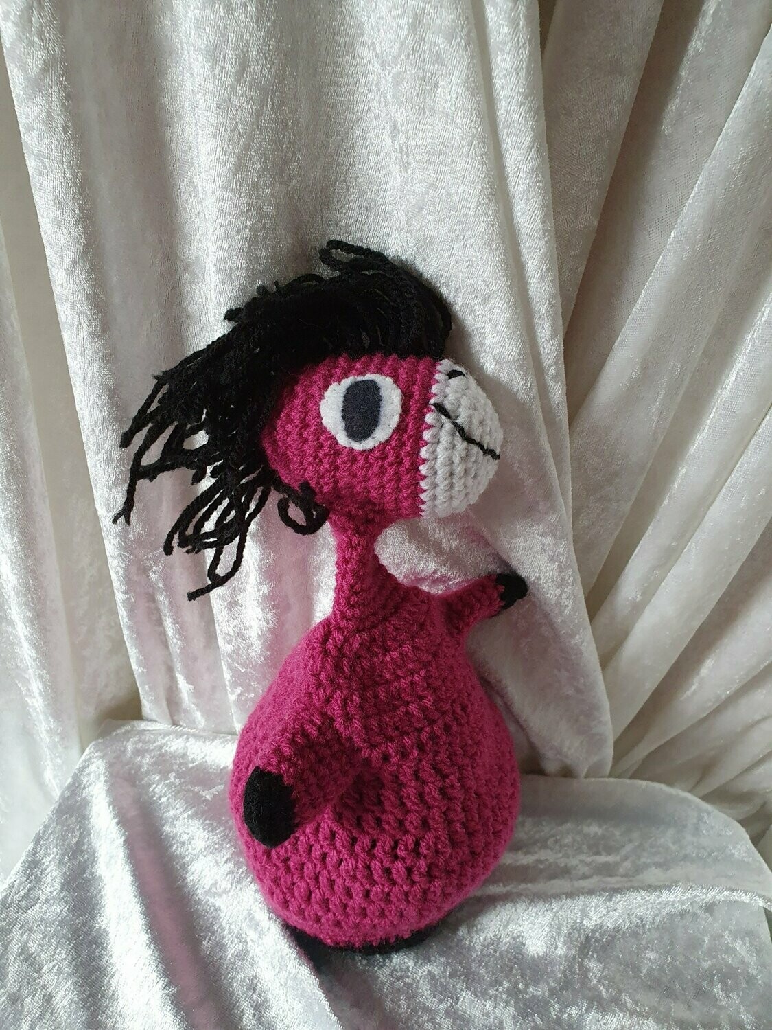 Handpuppe Pferd lila