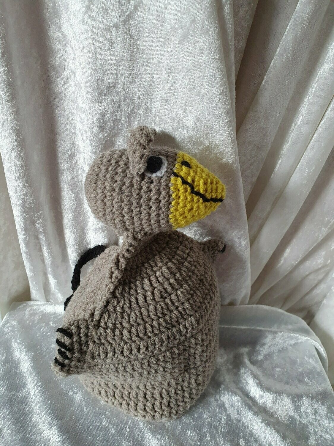 Handpuppe Maus grau