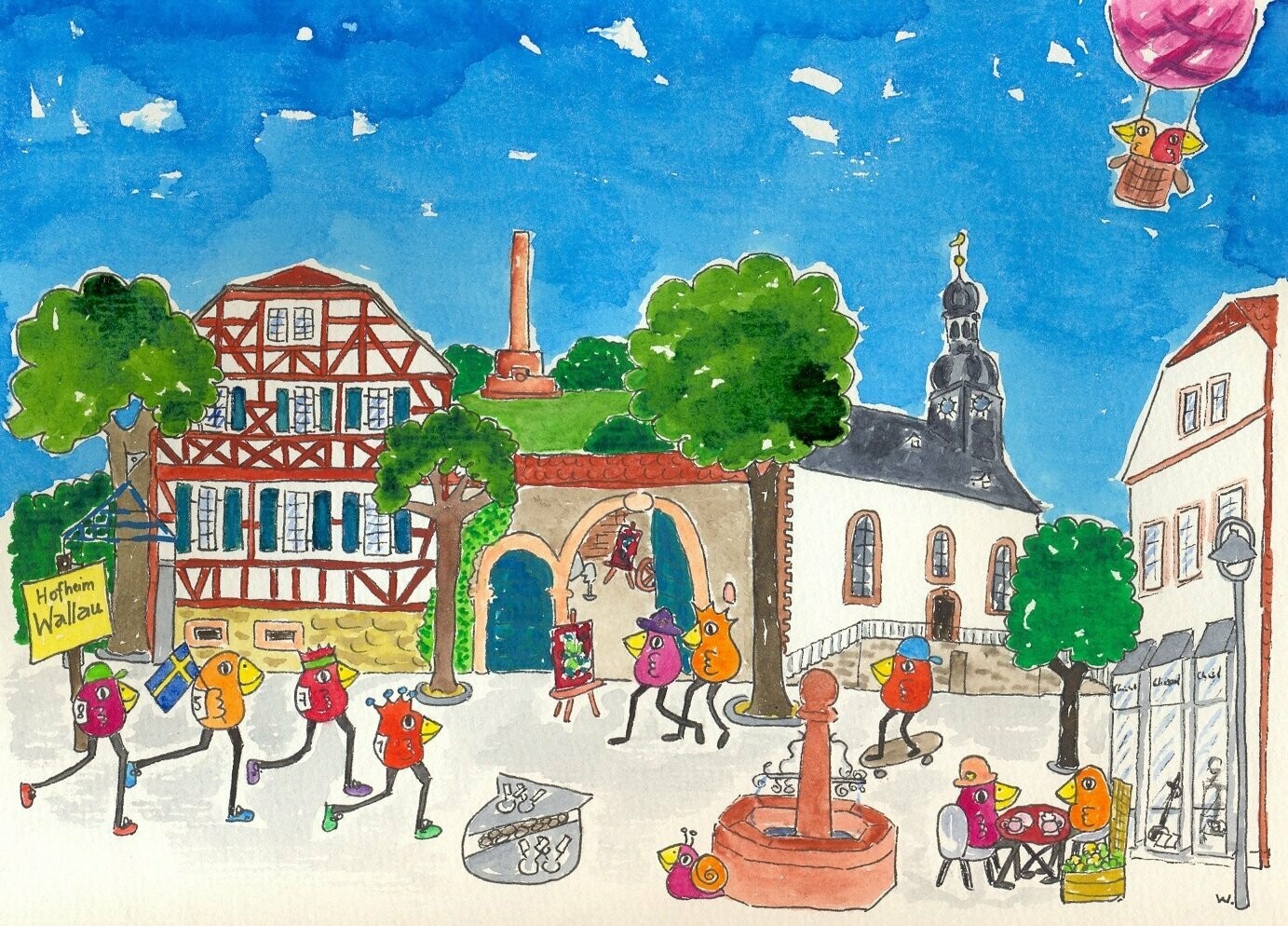 Grußkarte Wallau Sommer