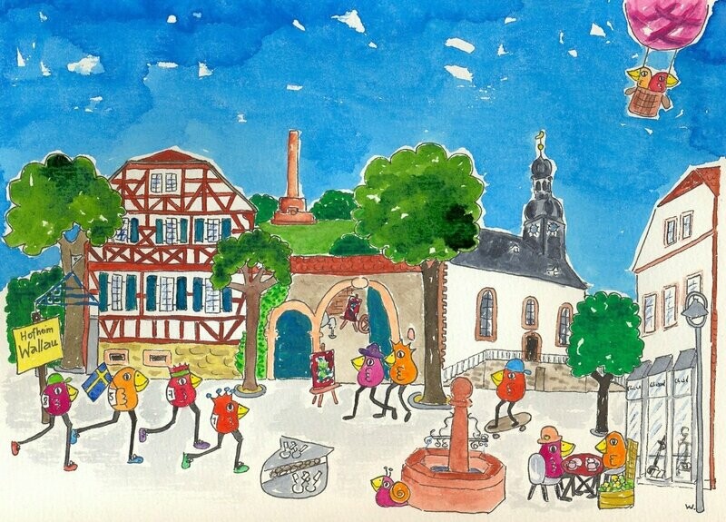 Grußkarte Wallau Sommer