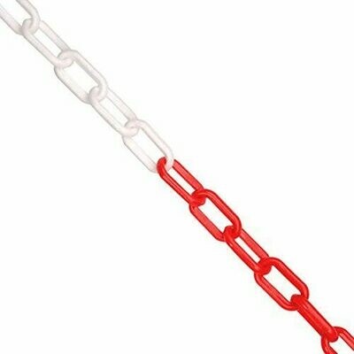 Plastic Chain Red and White 8mm