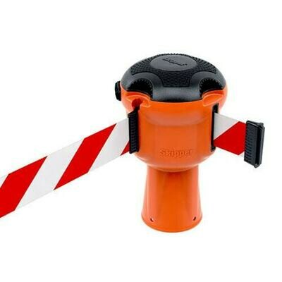 SkipperTM 9m Retractable Tape Barrier for Traffic Cone and Skipper Post Red and White Belt