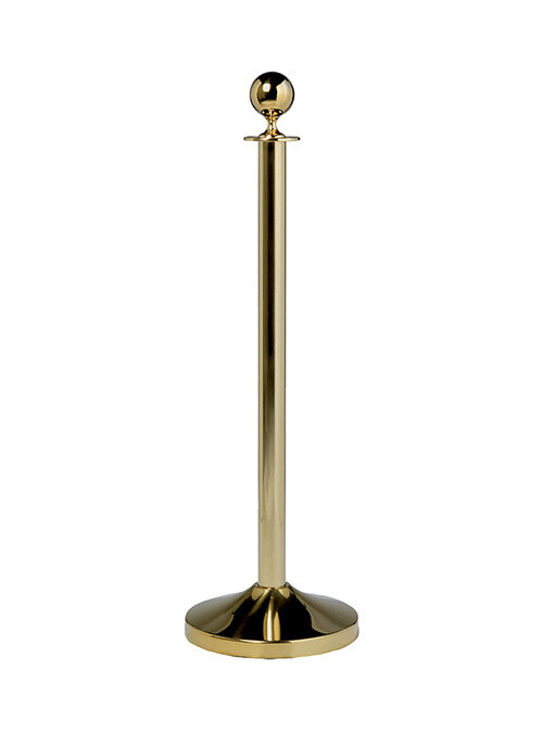 ex Rental Classic Gold Barrier Post Stanchion