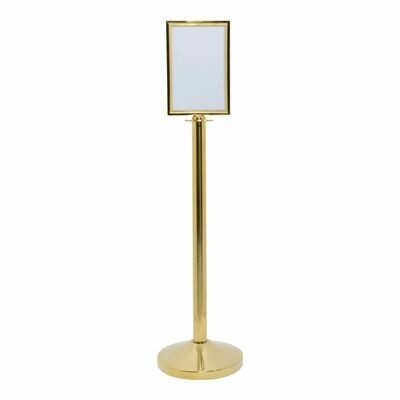 Sign Holder A4 for Classic Gold Barrier Post Stanchion