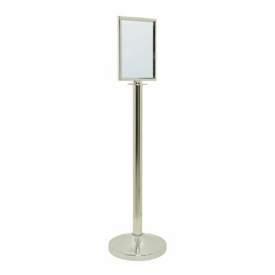 Sign Holder A4 for Classic Chrome Barrier Post Stanchion