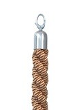 Classic Twisted Barrier Rope  Gold with Chrome Ends  150 cm