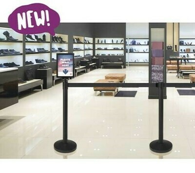 Sign Holder A4 for Black Budget Retractable Barrier