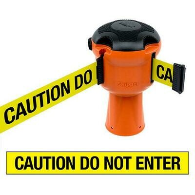 SkipperTM 9m Retractable Tape Barrier for Traffic Cone and Skipper Post  CAUTION DO NOT ENTER