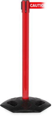 Weather Master 250 Red Retractable Barrier Post