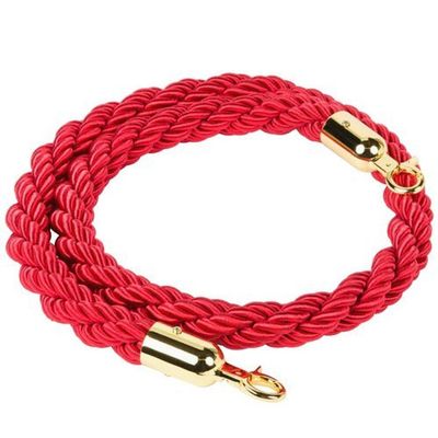 Classic Twisted Rope Red with Gold Ends 180 cm