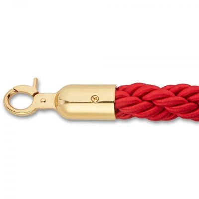 Classic Twisted Rope Red with Gold Ends 180 cm