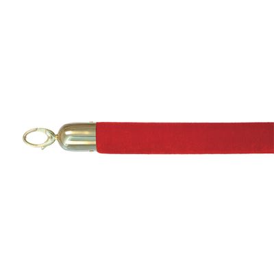 Classic Velvet Barrier Rope Red with Gold Ends 150 cm