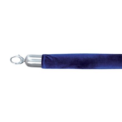 Classic Velvet Barrier Rope Royal Blue with Chrome Ends 150 cm