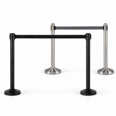 queue essentials 3m and queue classics retractable queue barriers