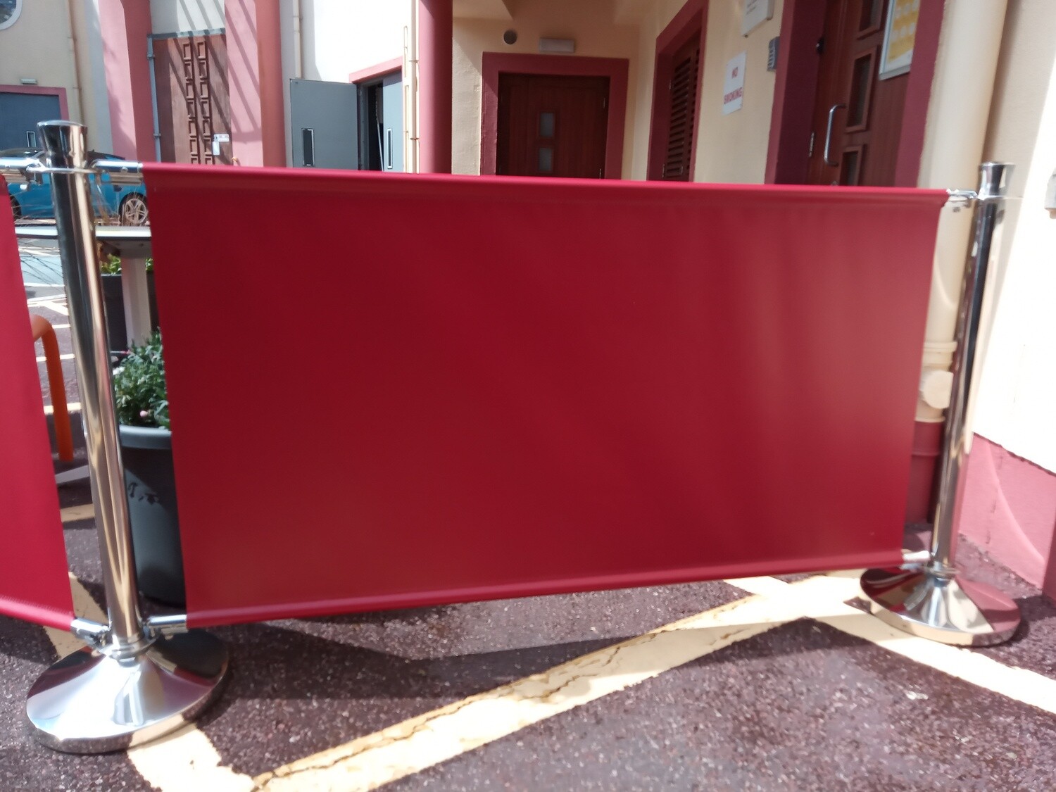 Cafe Barrier Extension with Banner and 1 Post