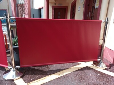 Cafe Barrier Extension with Banner and 1 Post