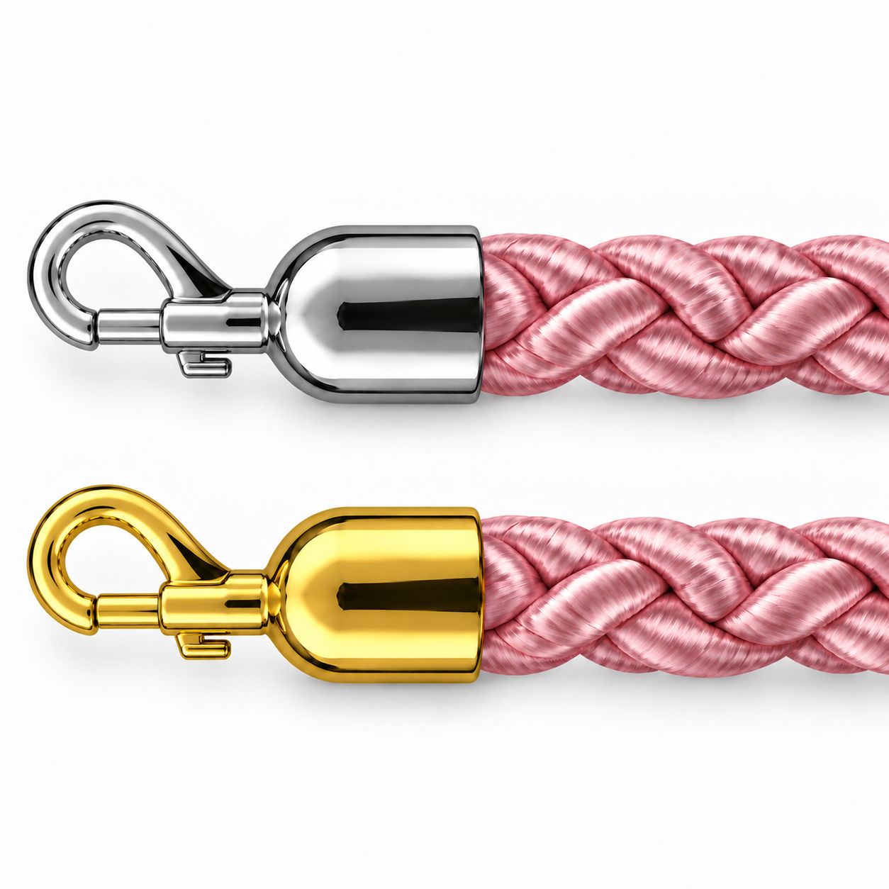 Pink Twisted Queue Rope 38mm – 1.5m | queue classics
