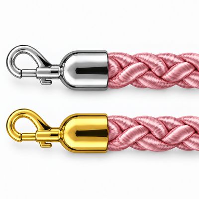 Pink Twisted Queue Rope 38mm – 1.5m | queue classics