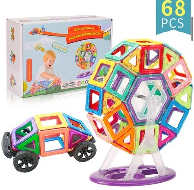 Blocs de construction mangnétiques 68 Pcs