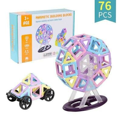 Blocs de construction magnétiques 76 Pcs