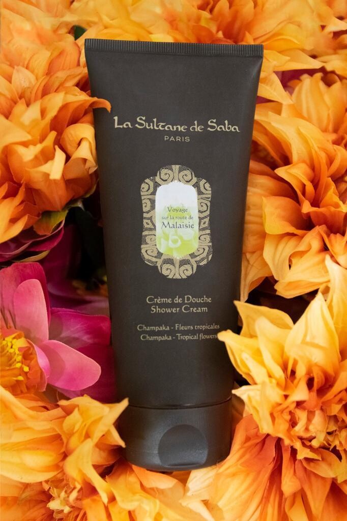 DOUCHE MALAISIE JASMIN FLEURS TROPICALES &quot;LA SULTANE DE SABA&quot;