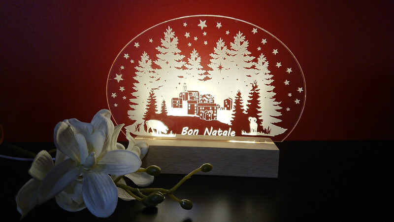 Centre de table lumineux Bon Natale