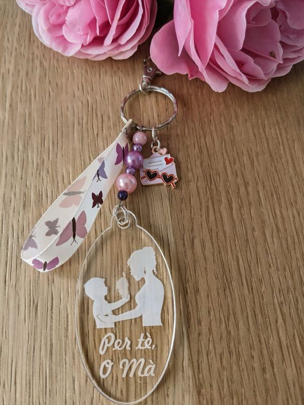 Porte clé Rose - Per tè, O Mà