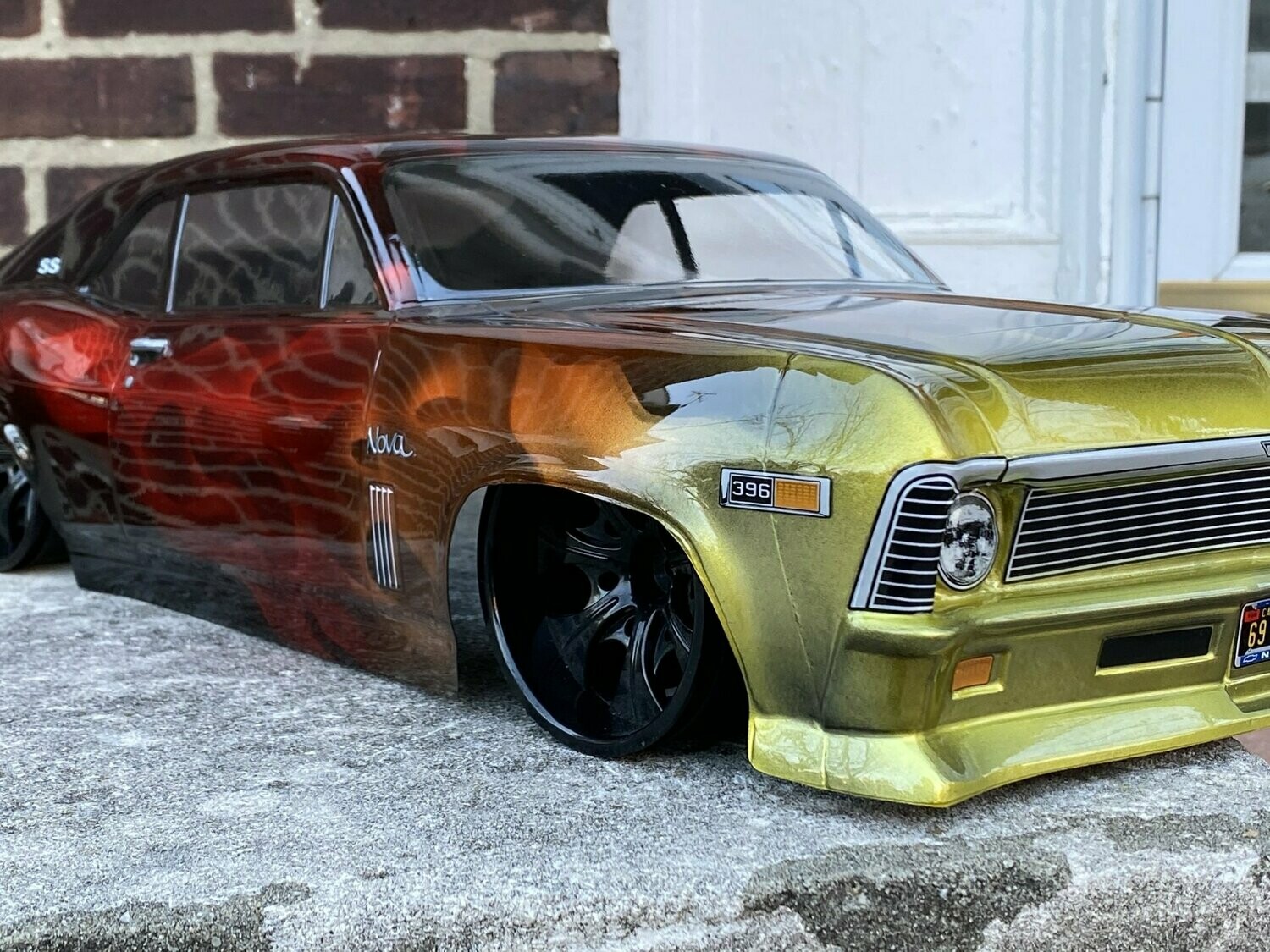 SCT CUSTOM PAINTED CANDY FLAMES CHEVY NOVA