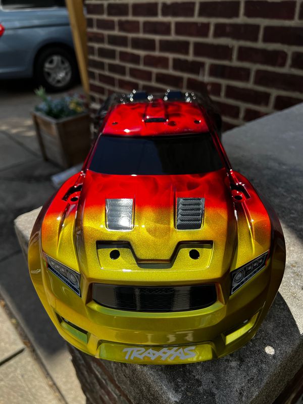 TRAXXAS SLEDGE BODY CANDY CHROME FLAMES