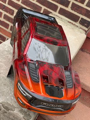 PROLINE RAM/ X-MAXX/ CANDY ORANGE & RED FLAMES